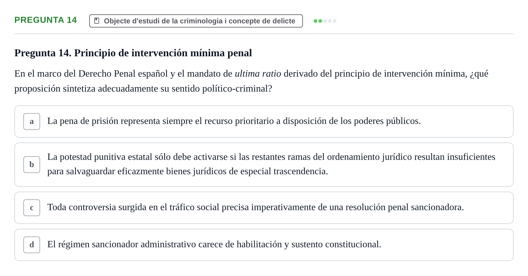 Enunciado: Pregunta 14