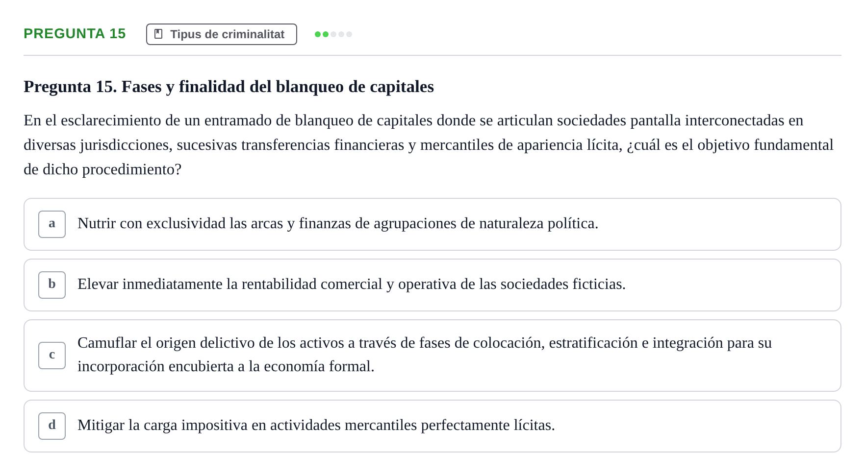Enunciado: Pregunta 15