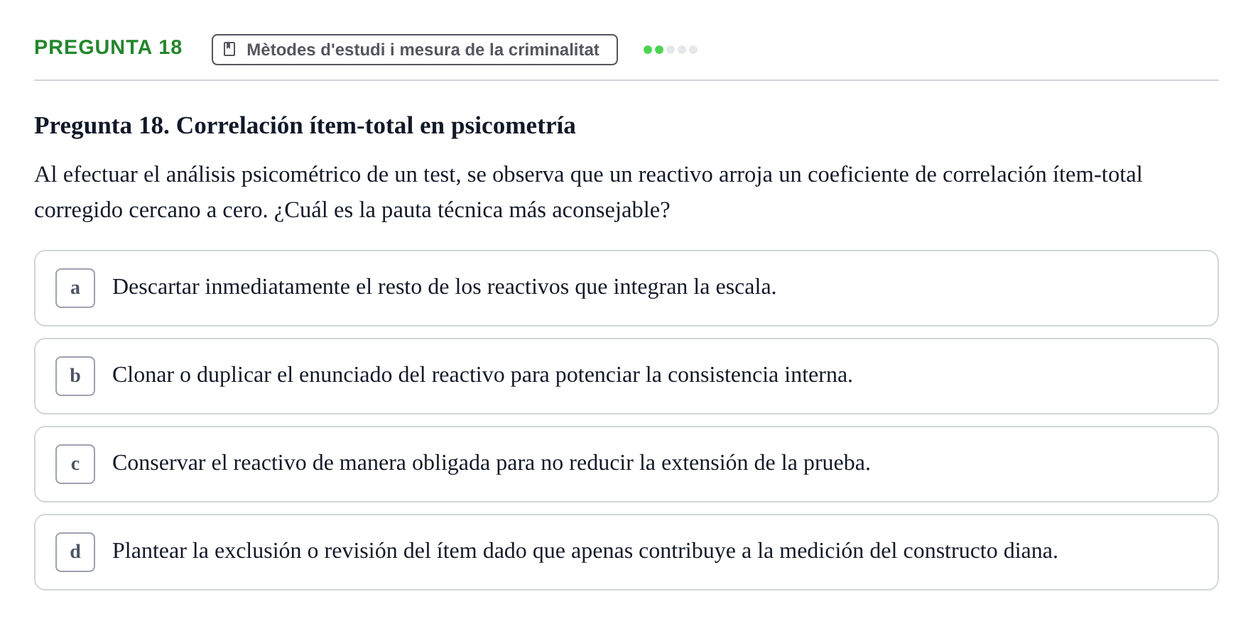 Enunciado: Pregunta 18