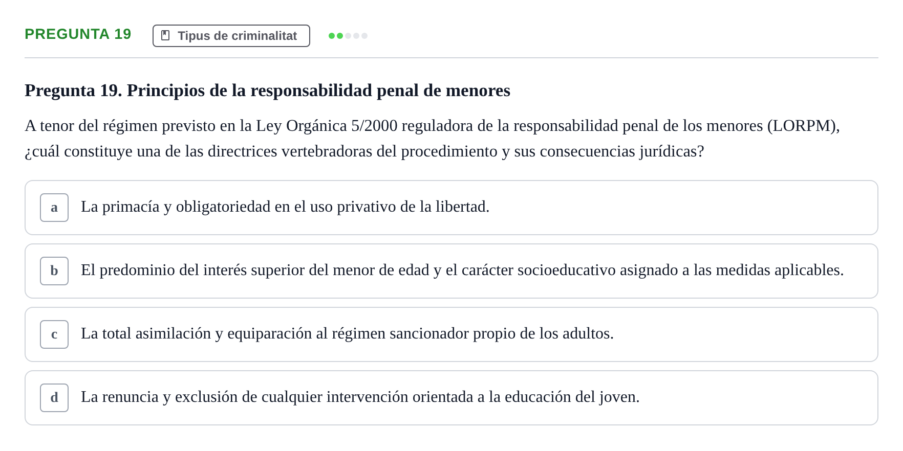 Enunciado: Pregunta 19