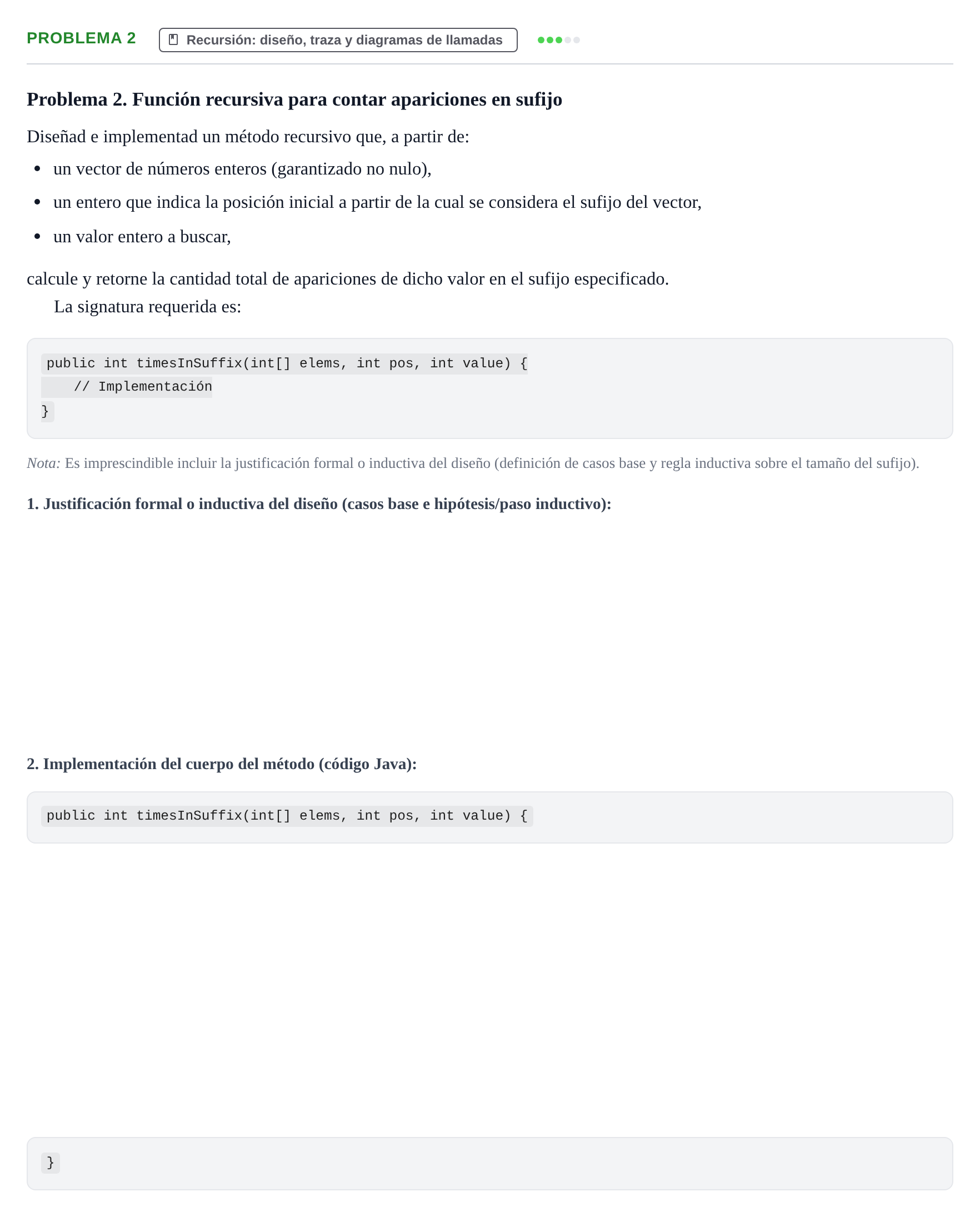 Enunciado: Problema 2 · Programació II UDL 2012