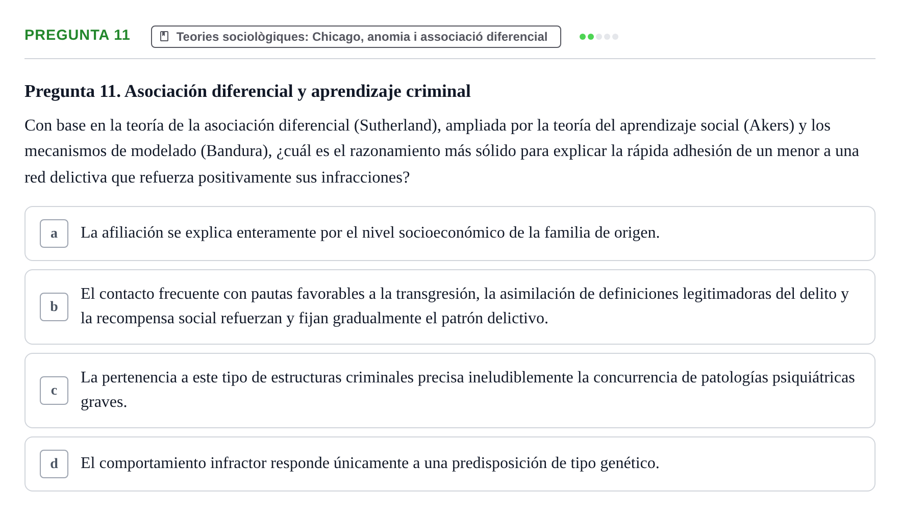 Enunciado: Pregunta 11
