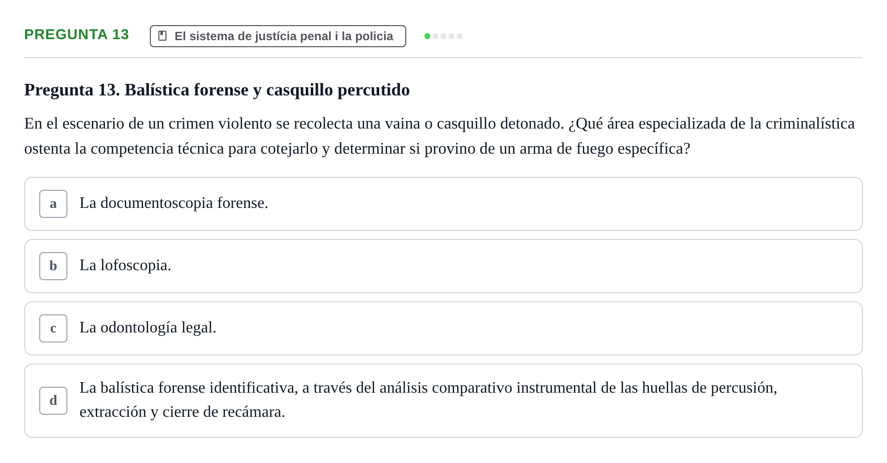 Enunciado: Pregunta 13