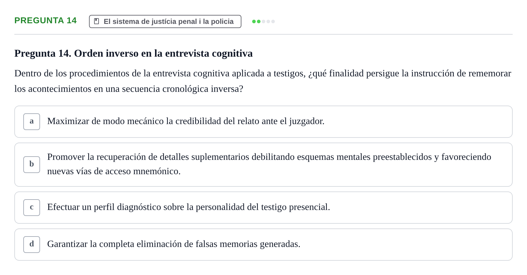 Enunciado: Pregunta 14