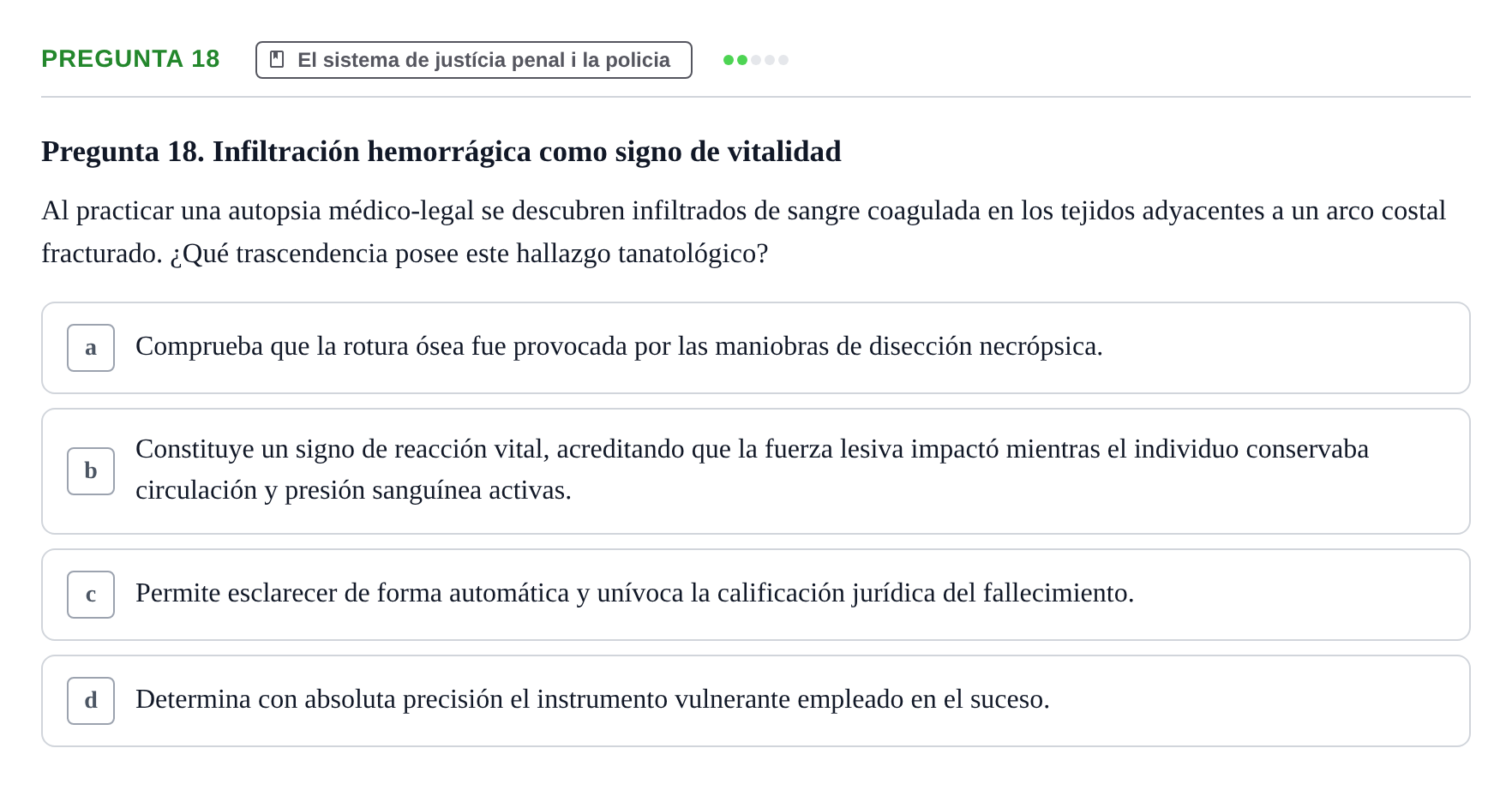 Enunciado: Pregunta 18