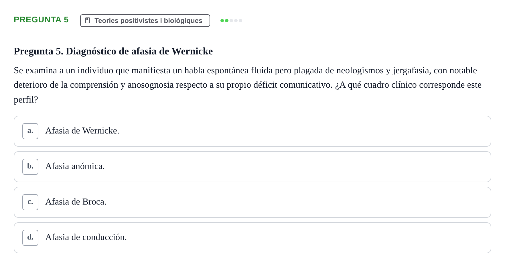 Enunciado: Pregunta 5