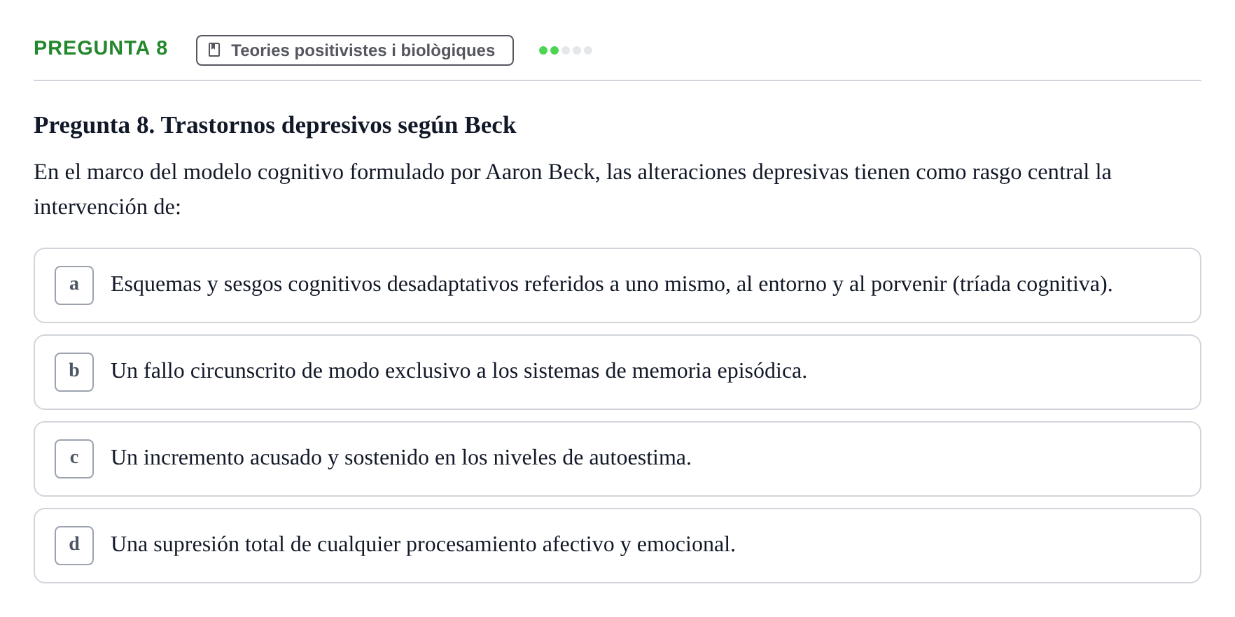 Enunciado: Pregunta 8