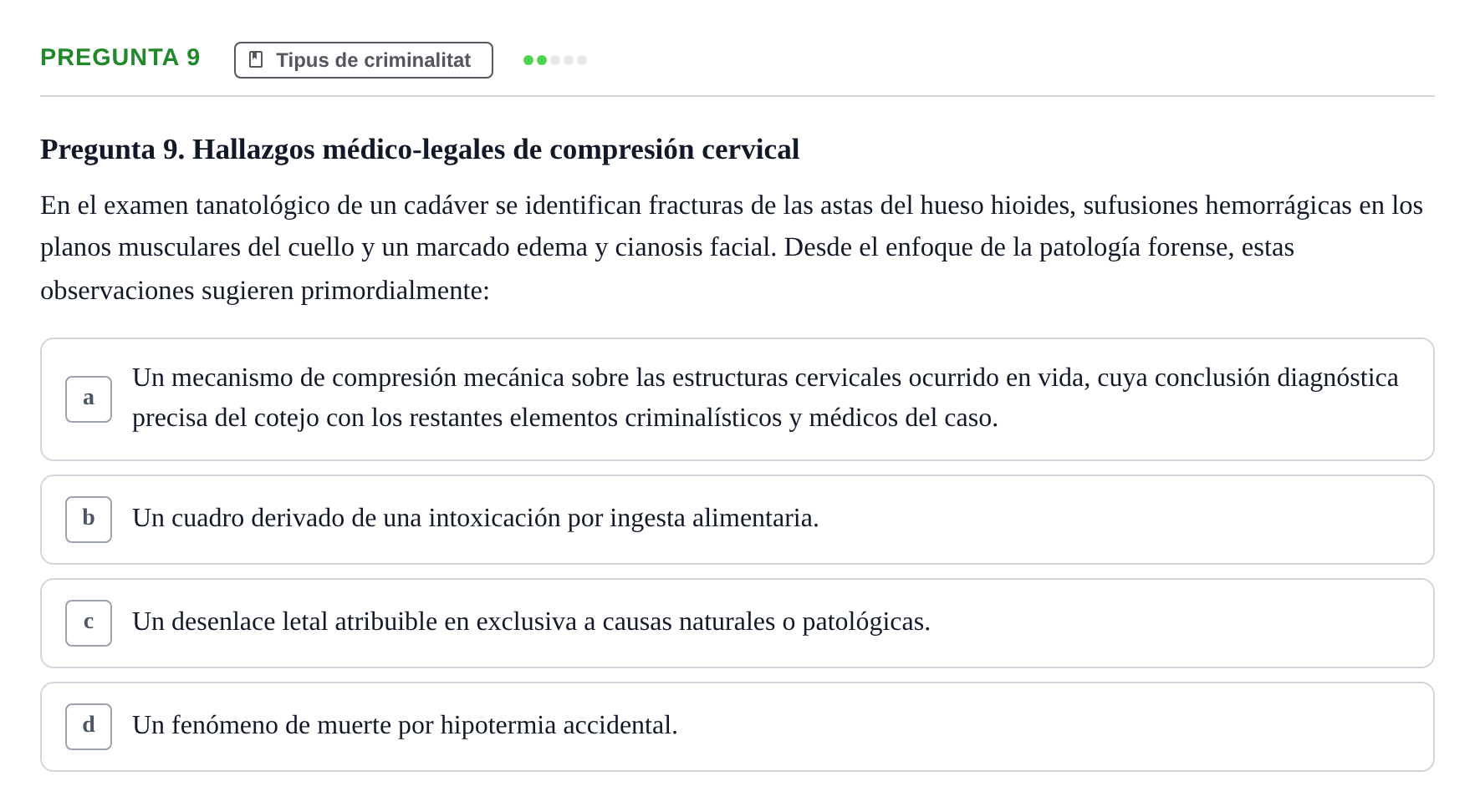 Enunciado: Pregunta 9