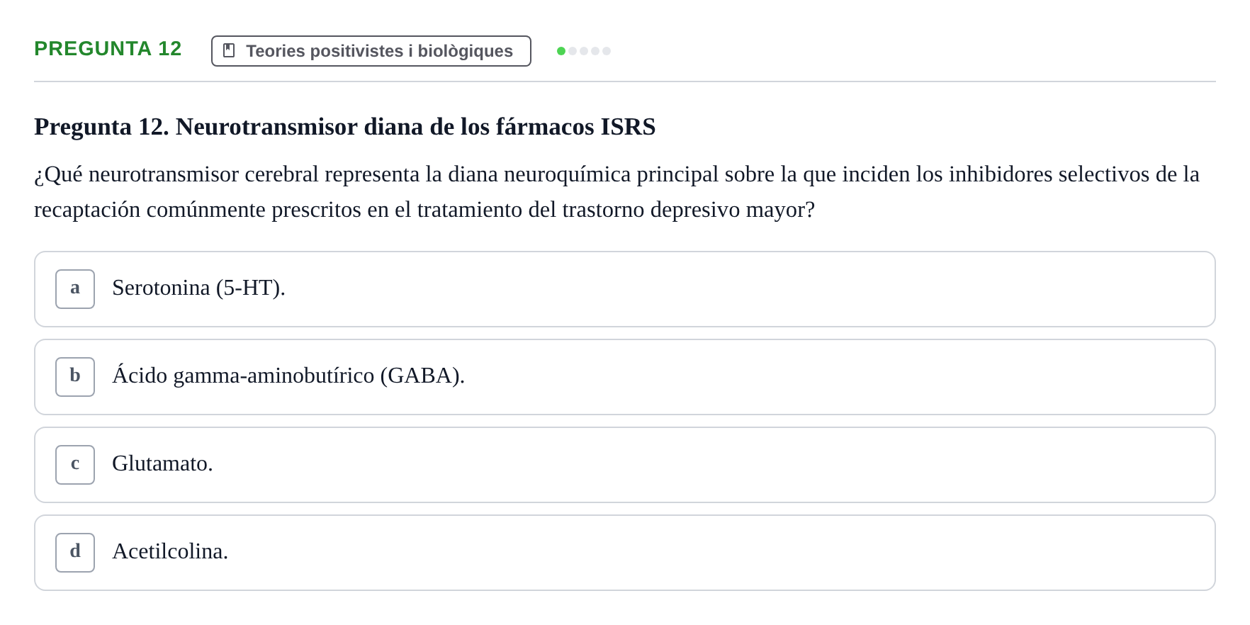 Enunciado: Pregunta 12