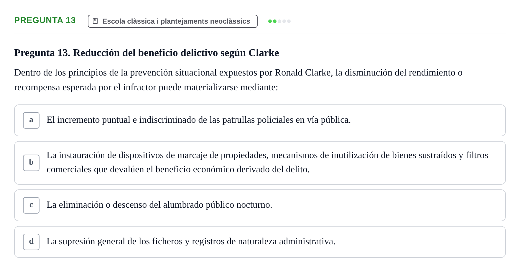 Enunciado: Pregunta 13