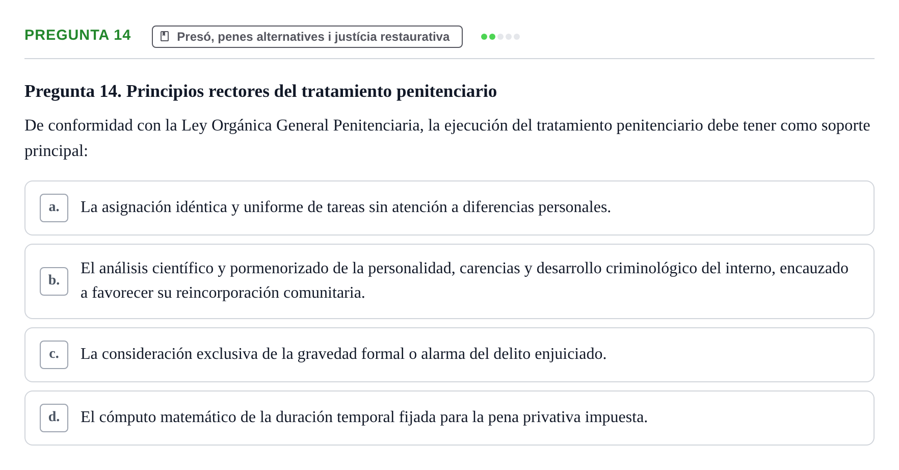 Enunciado: Pregunta 14