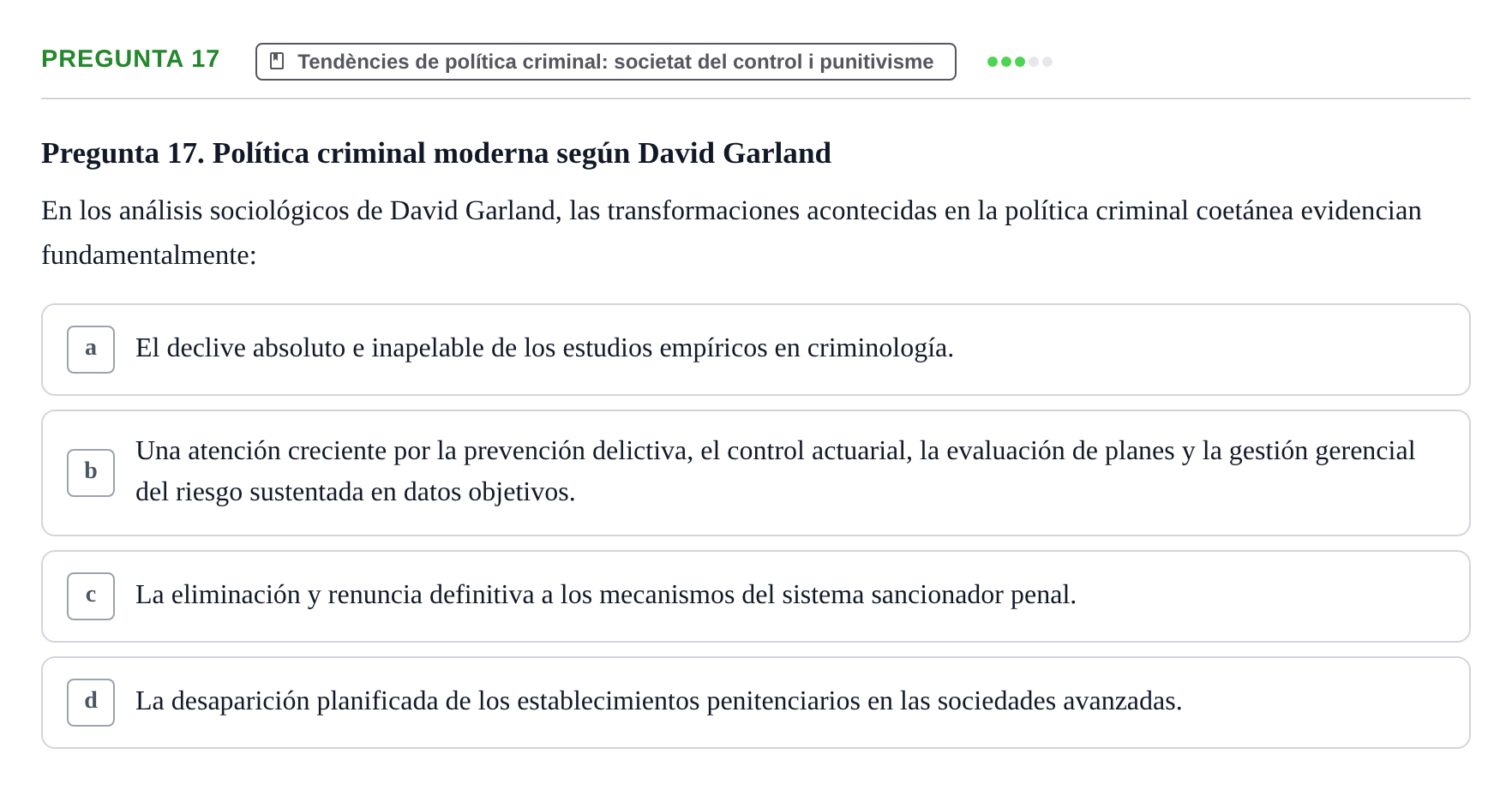 Enunciado: Pregunta 17