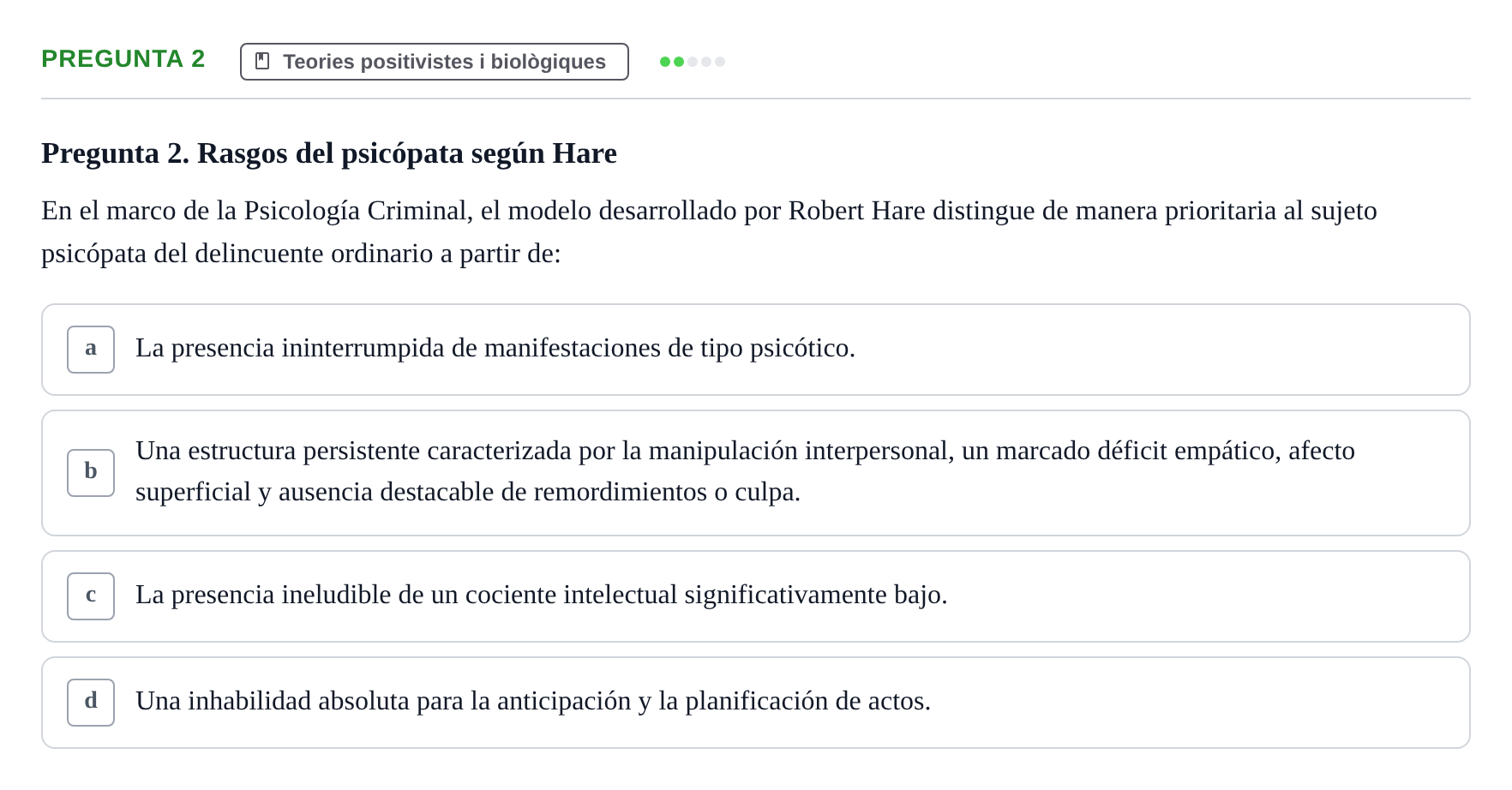 Enunciado: Pregunta 2