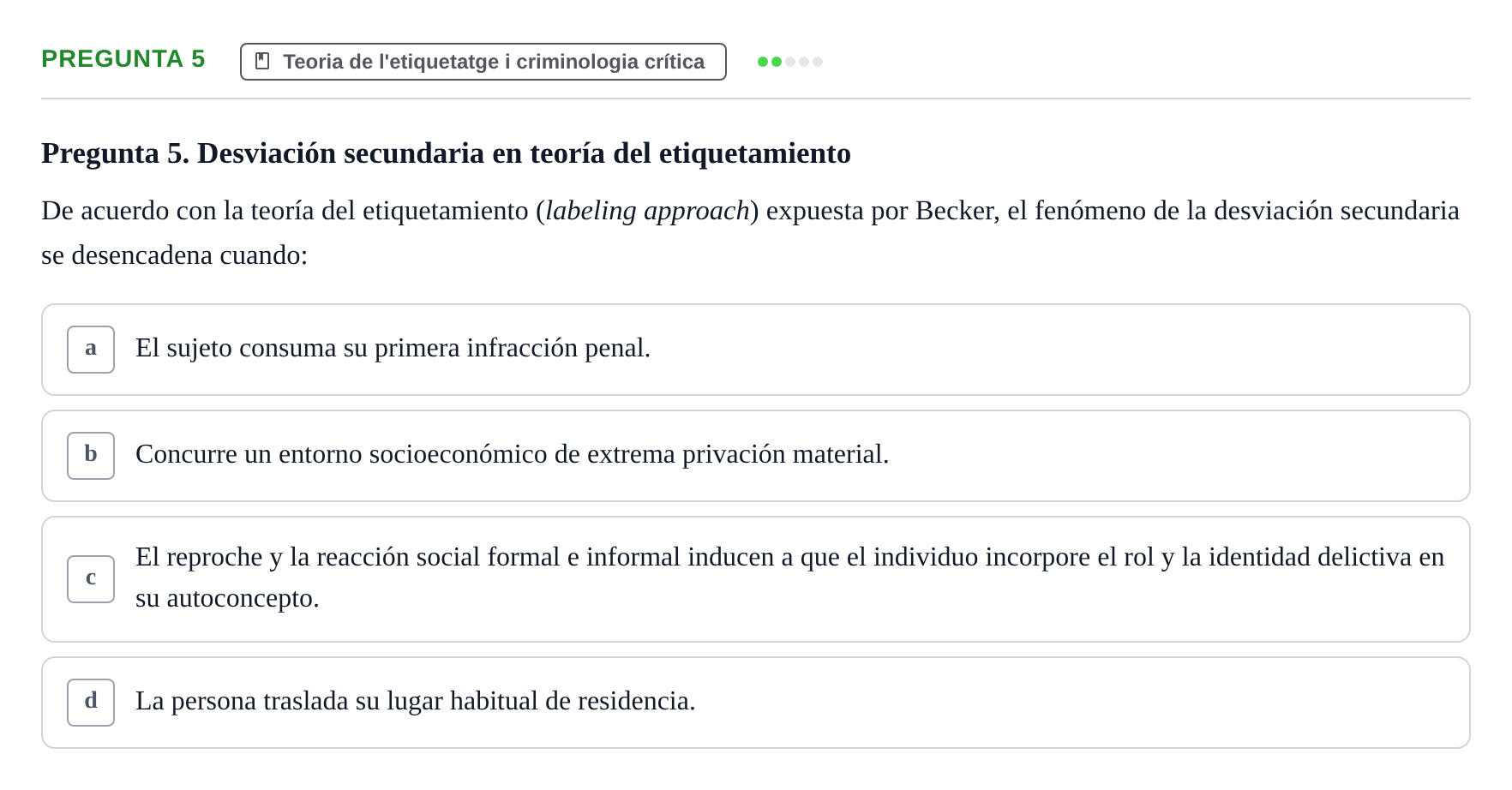 Enunciado: Pregunta 5