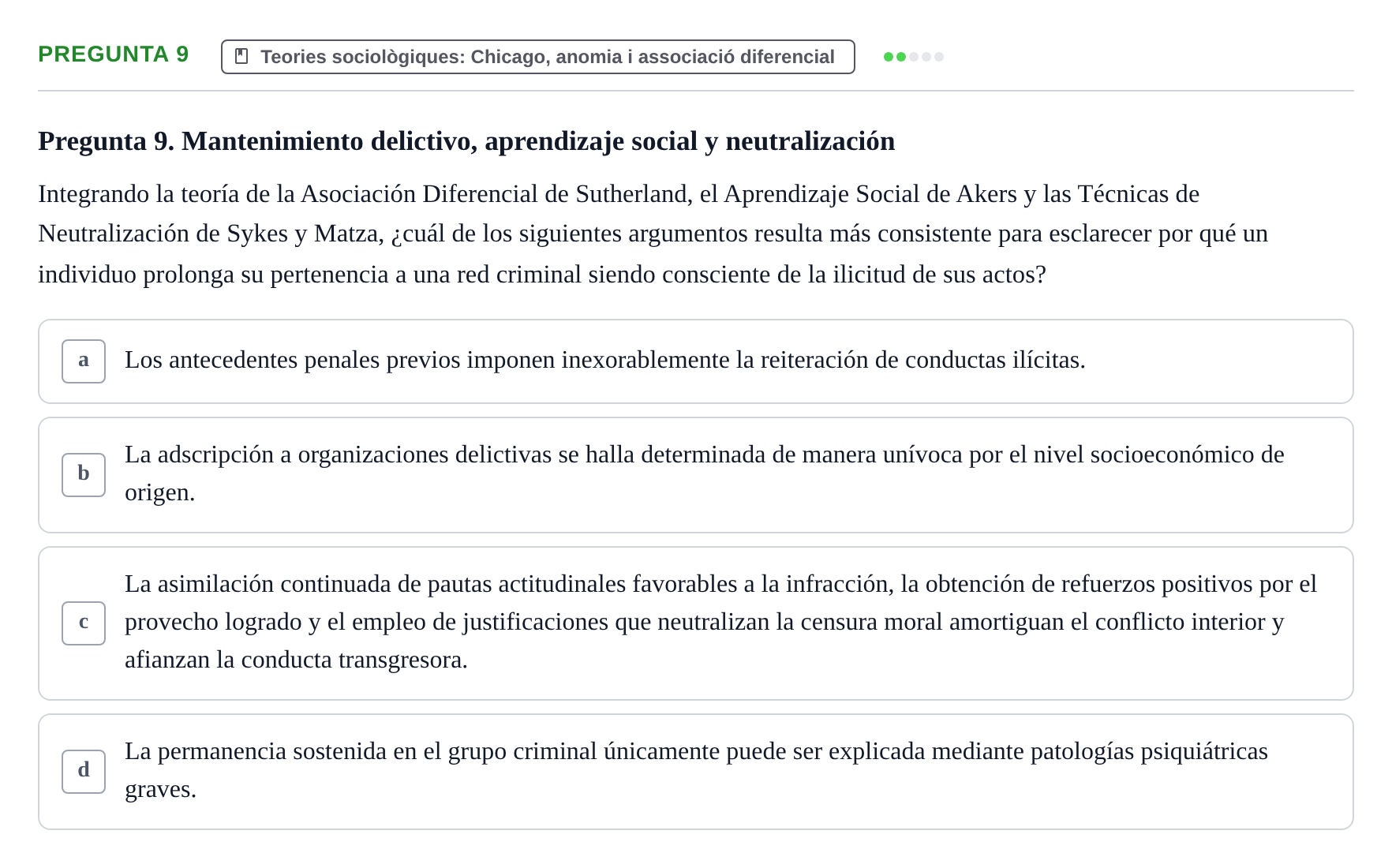 Enunciado: Pregunta 9