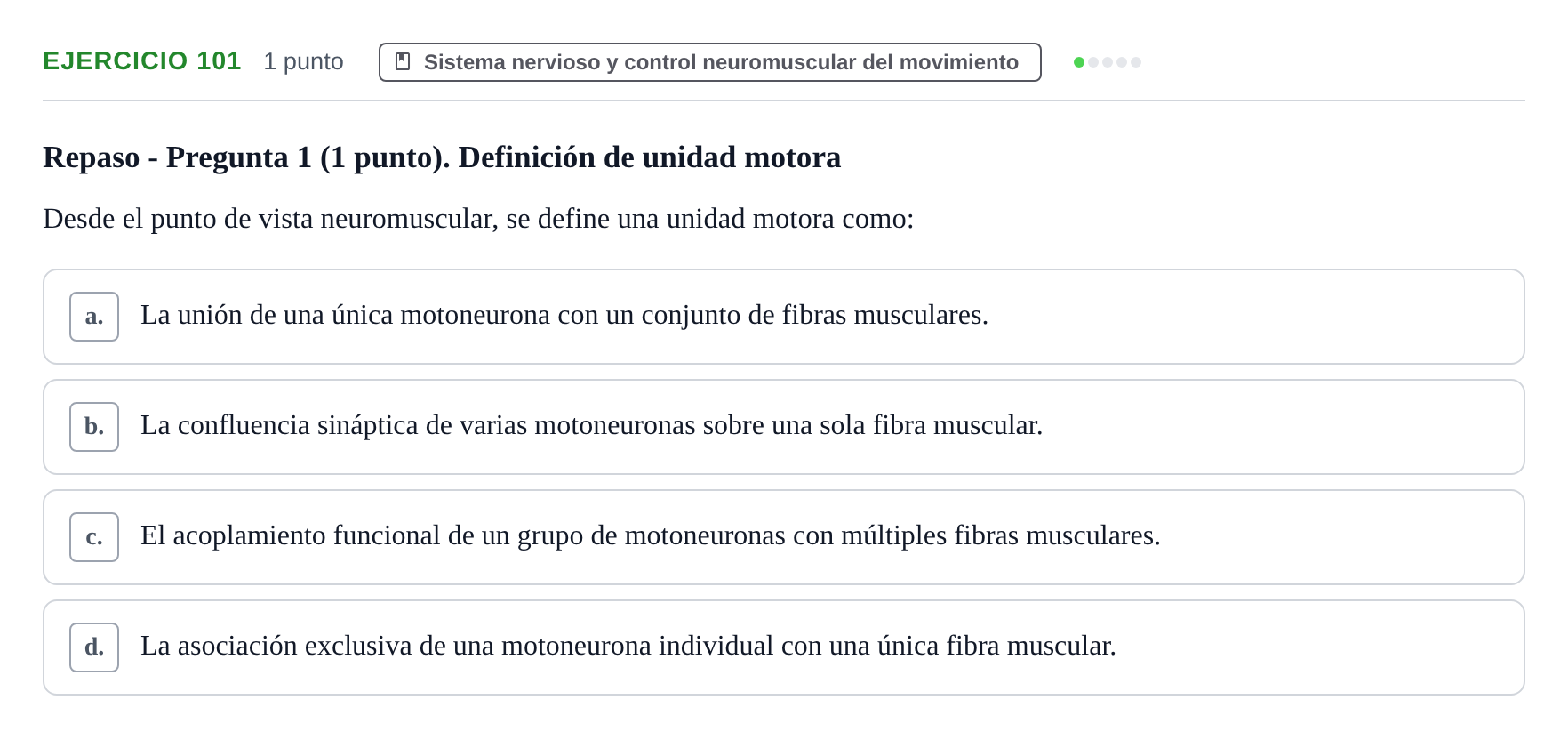 Enunciado: Problema 101 · Fisiología del Ejercicio I UPF Evaluaciones continuas de Fisiología del Ejercicio I (Bloques 1 y 2)