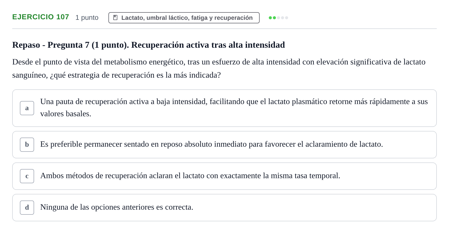Enunciado: Problema 107 · Fisiología del Ejercicio I UPF Evaluaciones continuas de Fisiología del Ejercicio I (Bloques 1 y 2)