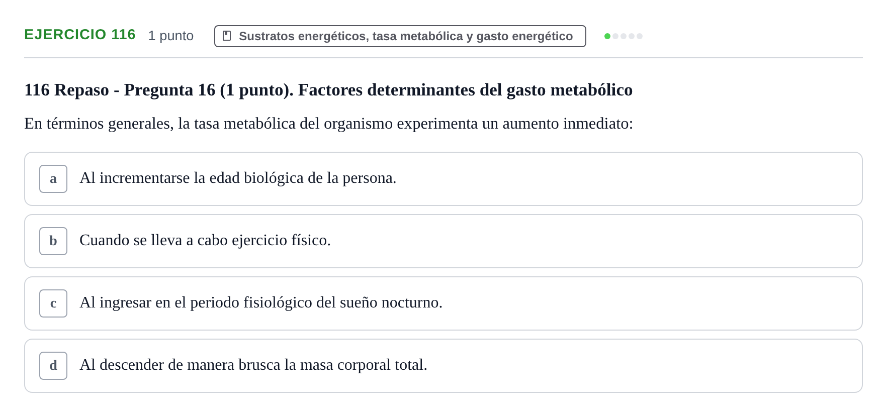 Enunciado: Problema 116 · Fisiología del Ejercicio I UPF Evaluaciones continuas de Fisiología del Ejercicio I (Bloques 1 y 2)