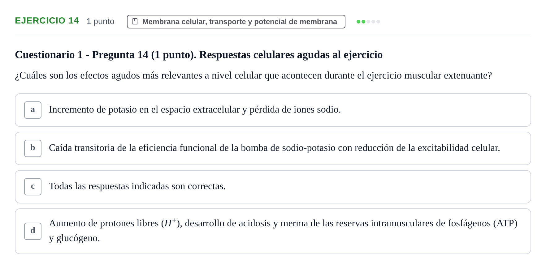 Enunciado: Problema 14 · Fisiología del Ejercicio I UPF Evaluaciones continuas de Fisiología del Ejercicio I (Bloques 1 y 2)