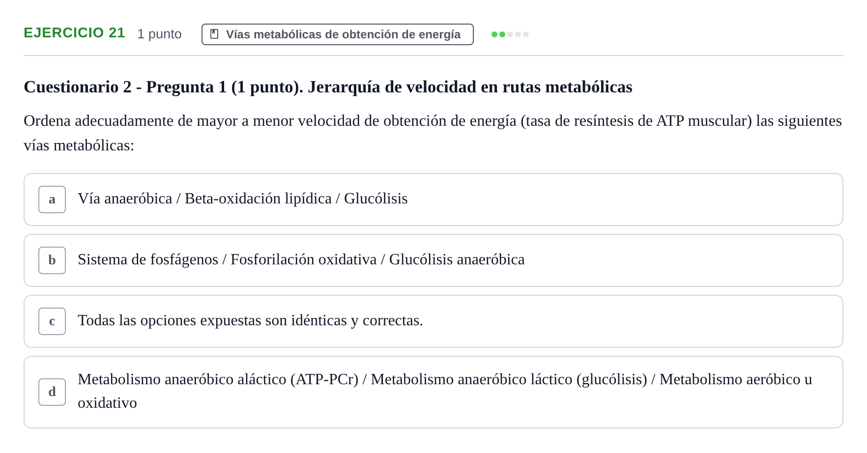 Enunciado: Problema 21 · Fisiología del Ejercicio I UPF Evaluaciones continuas de Fisiología del Ejercicio I (Bloques 1 y 2)