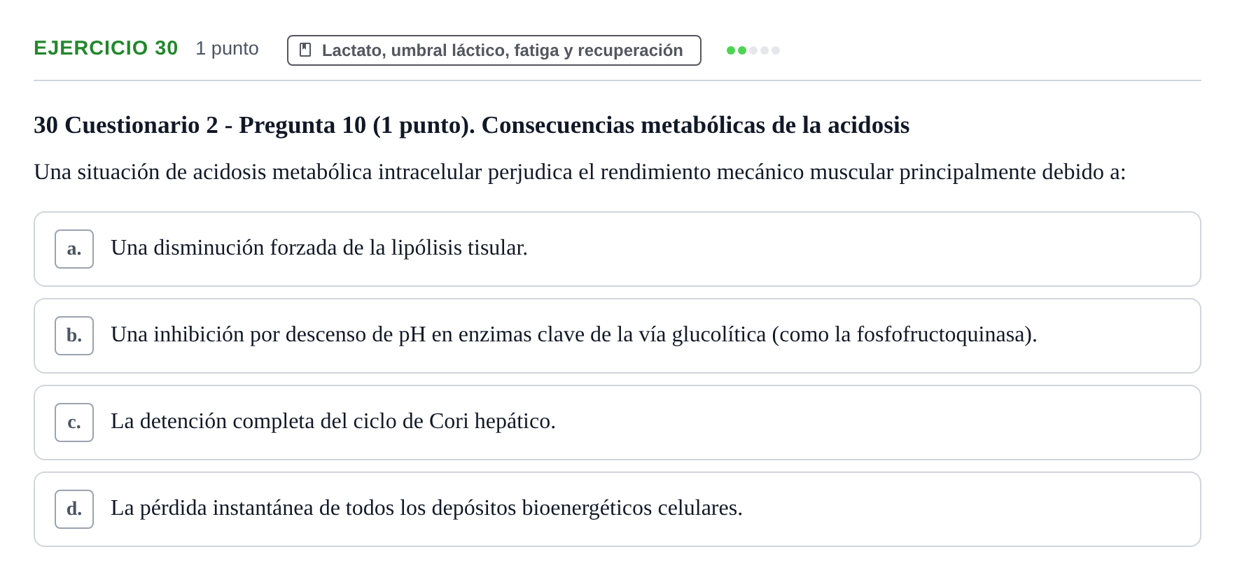 Enunciado: Problema 30 · Fisiología del Ejercicio I UPF Evaluaciones continuas de Fisiología del Ejercicio I (Bloques 1 y 2)
