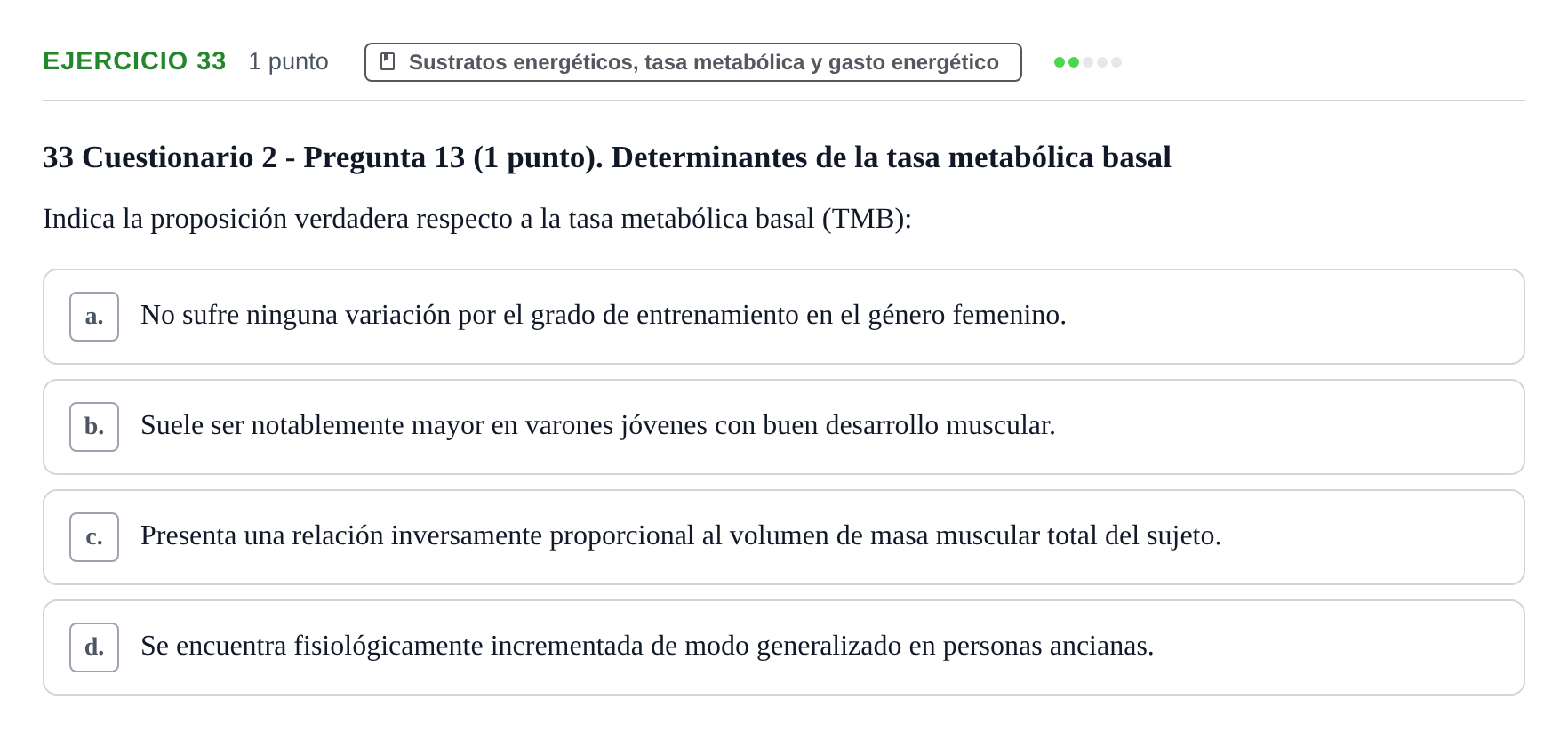 Enunciado: Problema 33 · Fisiología del Ejercicio I UPF Evaluaciones continuas de Fisiología del Ejercicio I (Bloques 1 y 2)