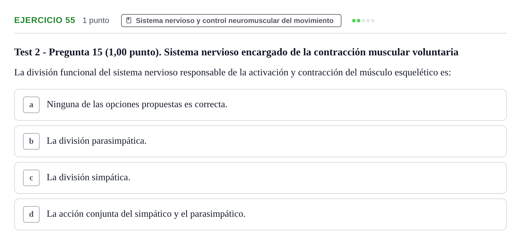 Enunciado: Problema 55 · Fisiología del Ejercicio I UPF Evaluaciones continuas de Fisiología del Ejercicio I (Bloques 1 y 2)
