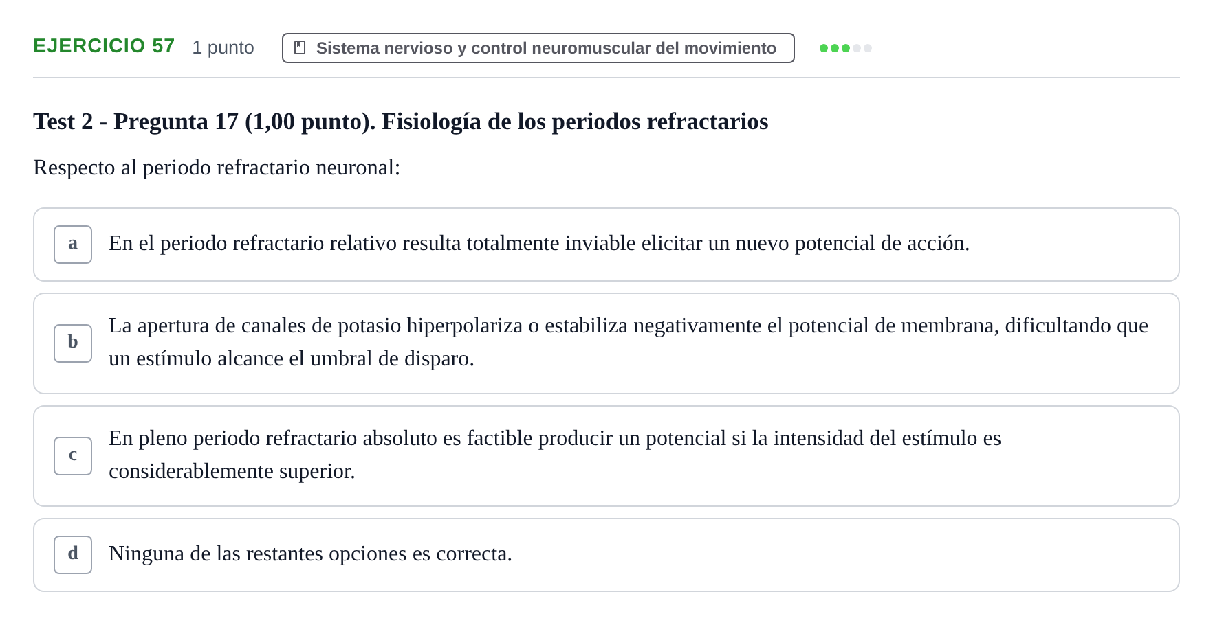 Enunciado: Problema 57 · Fisiología del Ejercicio I UPF Evaluaciones continuas de Fisiología del Ejercicio I (Bloques 1 y 2)