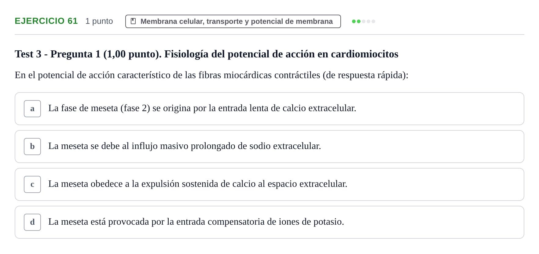 Enunciado: Problema 61 · Fisiología del Ejercicio I UPF Evaluaciones continuas de Fisiología del Ejercicio I (Bloques 1 y 2)