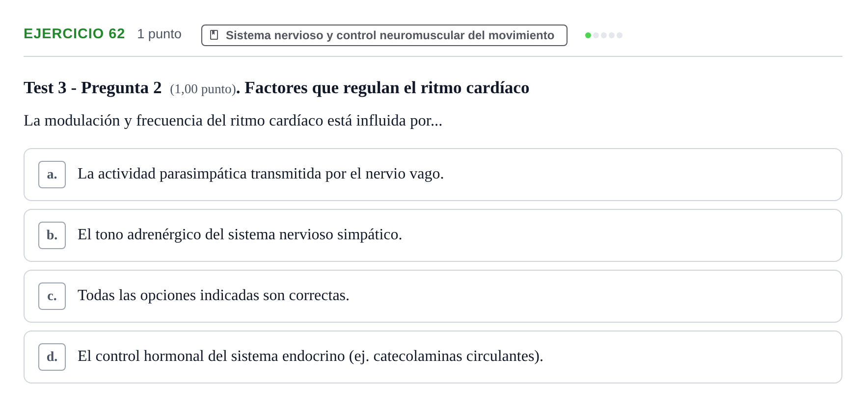 Enunciado: Problema 62 · Fisiología del Ejercicio I UPF Evaluaciones continuas de Fisiología del Ejercicio I (Bloques 1 y 2)