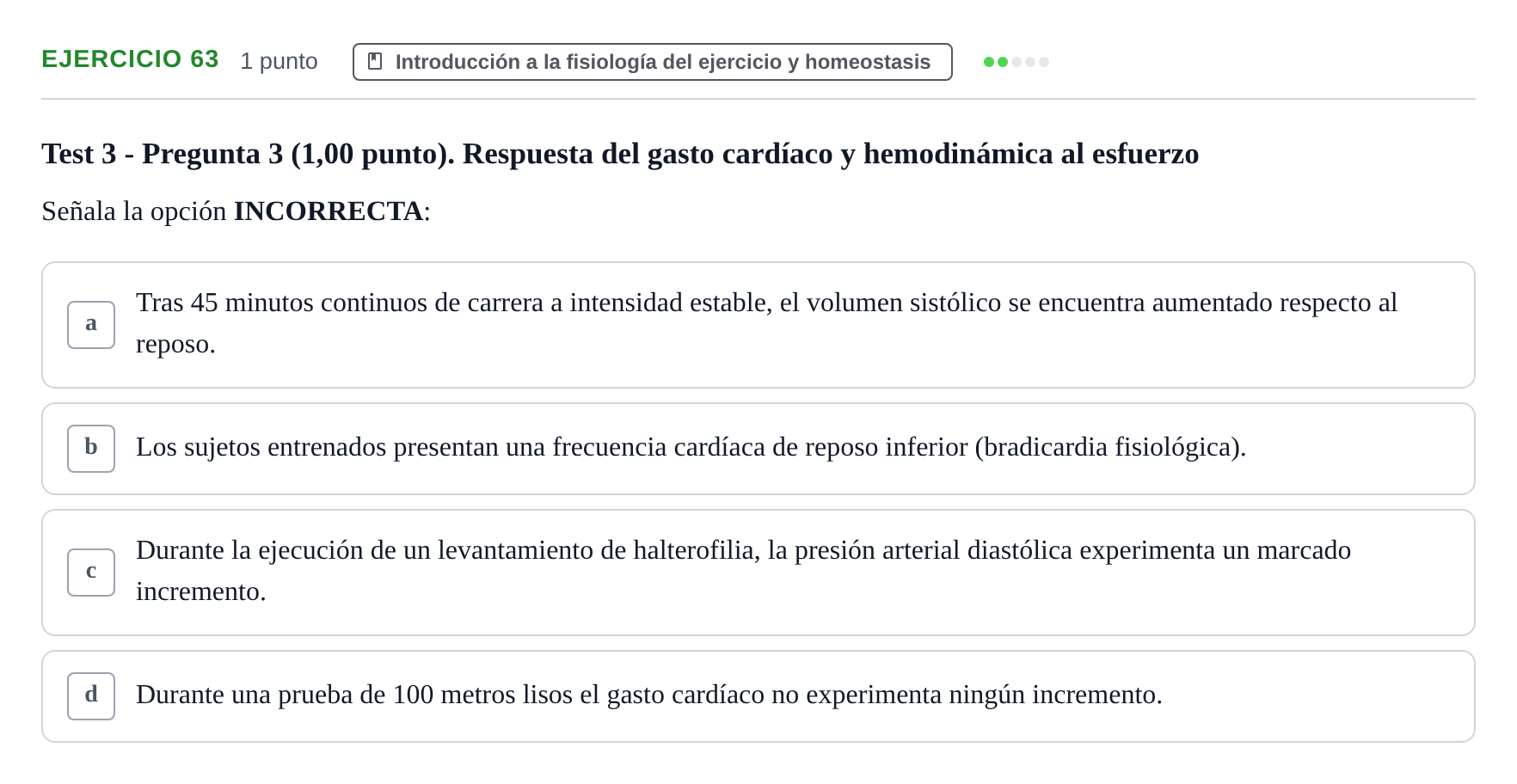 Enunciado: Problema 63 · Fisiología del Ejercicio I UPF Evaluaciones continuas de Fisiología del Ejercicio I (Bloques 1 y 2)