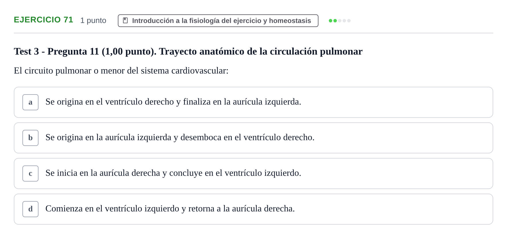 Enunciado: Problema 71 · Fisiología del Ejercicio I UPF Evaluaciones continuas de Fisiología del Ejercicio I (Bloques 1 y 2)