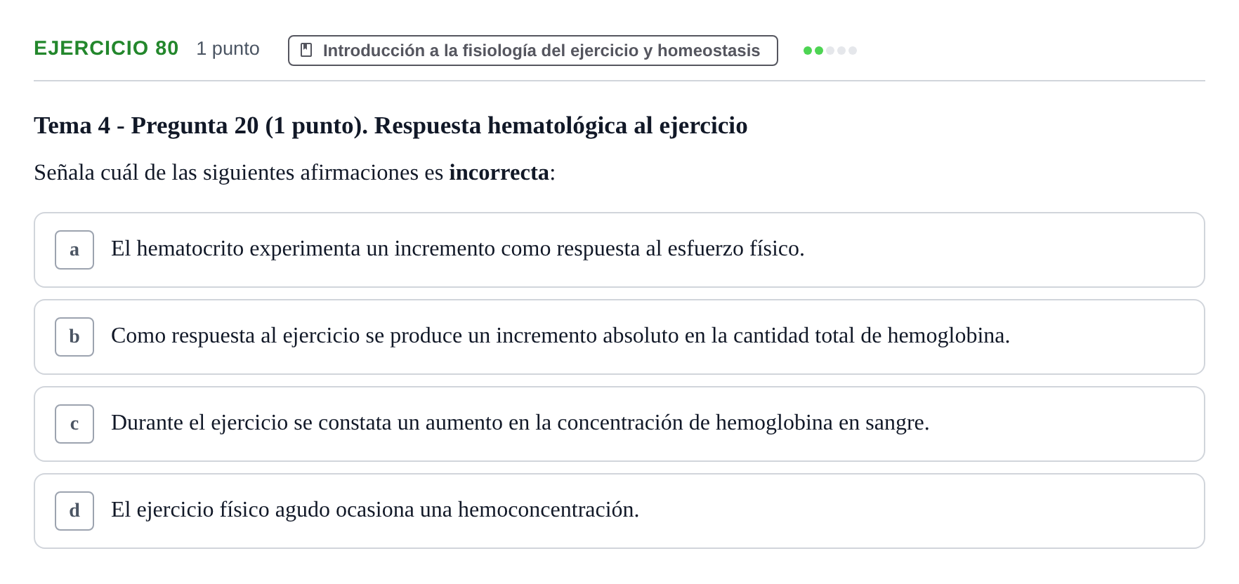 Enunciado: Problema 80 · Fisiología del Ejercicio I UPF Evaluaciones continuas de Fisiología del Ejercicio I (Bloques 1 y 2)