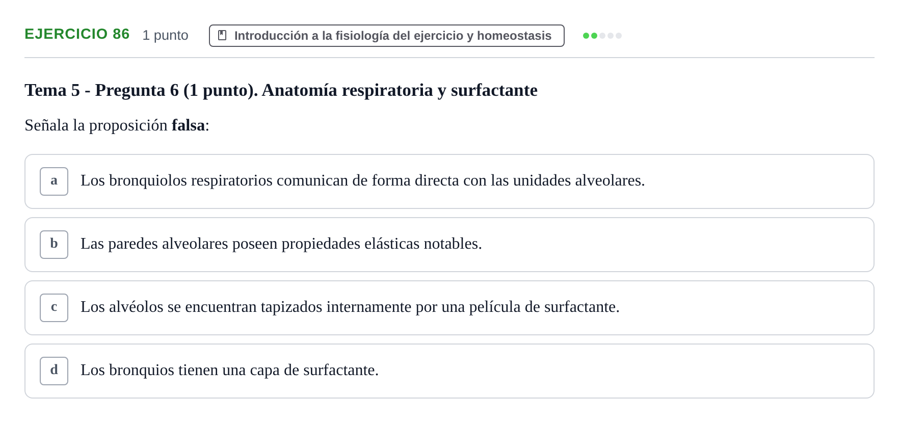 Enunciado: Problema 86 · Fisiología del Ejercicio I UPF Evaluaciones continuas de Fisiología del Ejercicio I (Bloques 1 y 2)