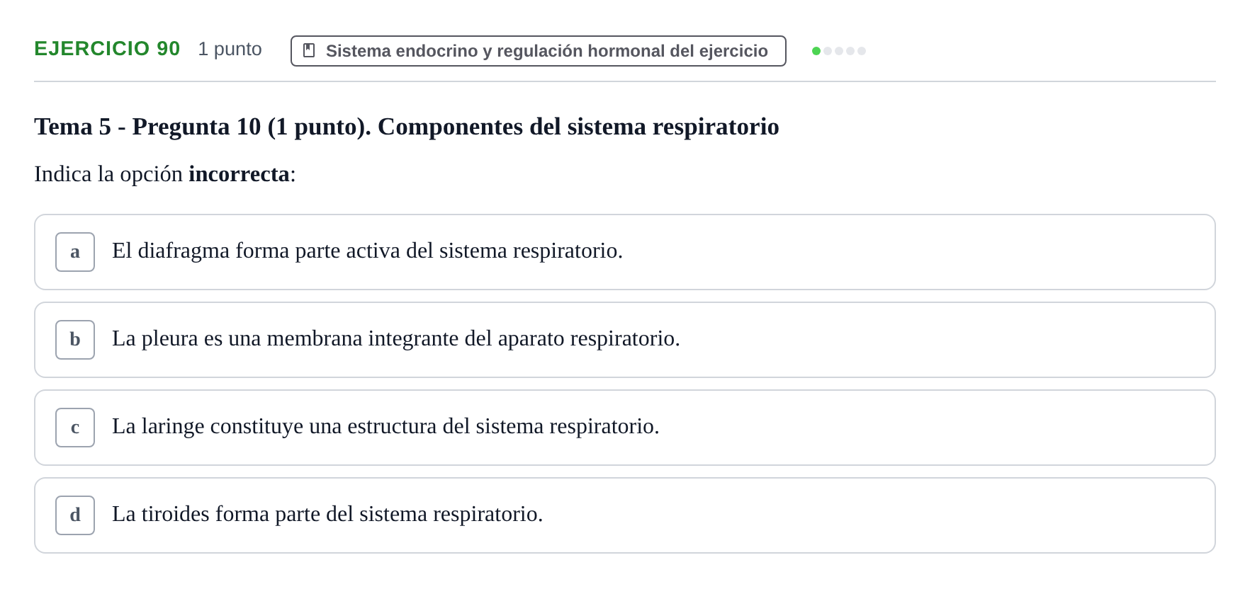 Enunciado: Problema 90 · Fisiología del Ejercicio I UPF Evaluaciones continuas de Fisiología del Ejercicio I (Bloques 1 y 2)
