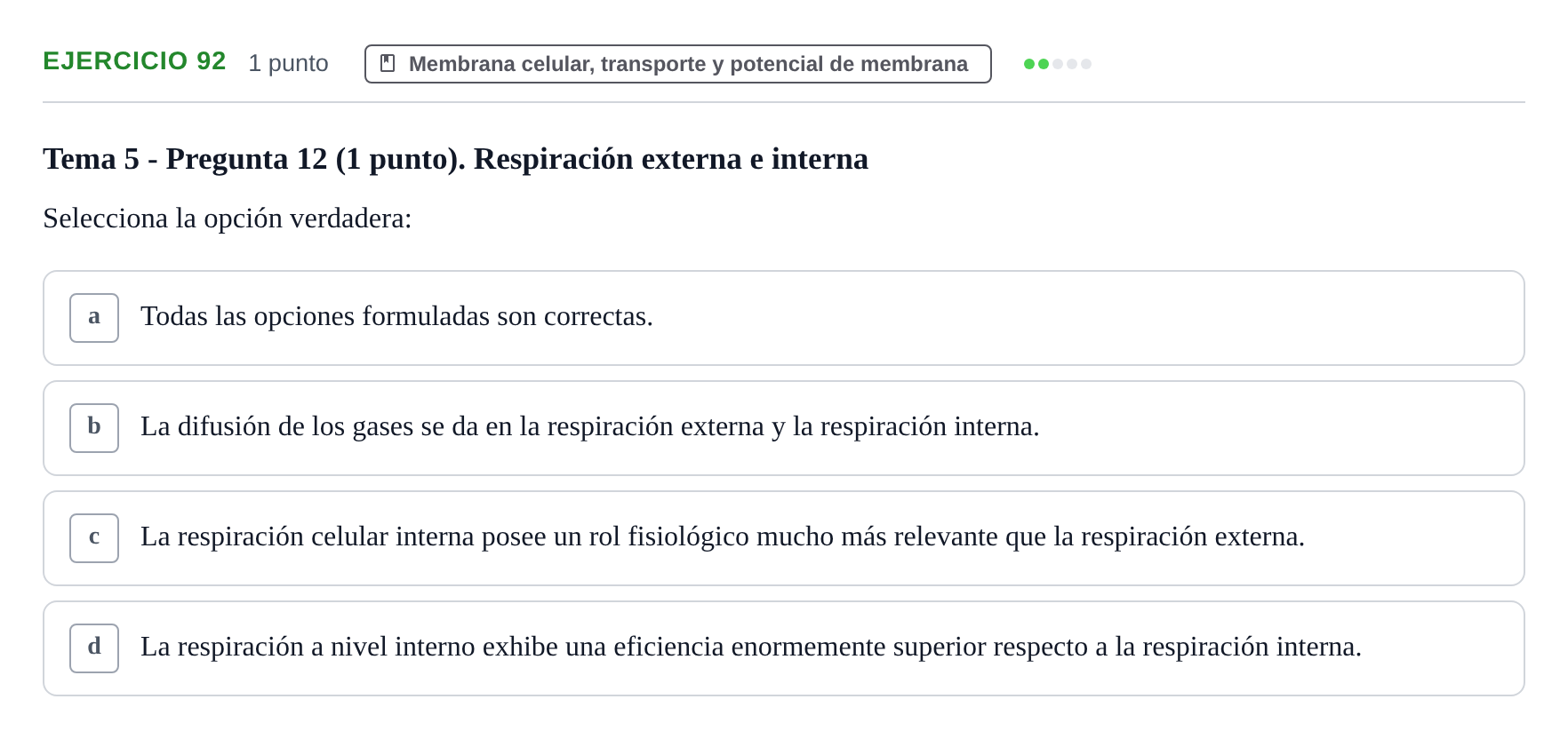 Enunciado: Problema 92 · Fisiología del Ejercicio I UPF Evaluaciones continuas de Fisiología del Ejercicio I (Bloques 1 y 2)