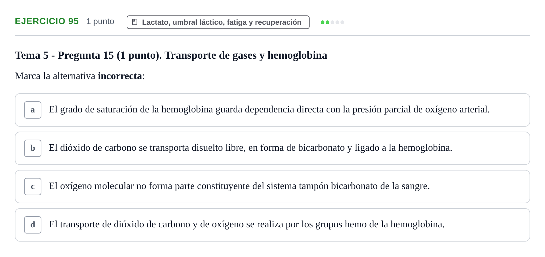 Enunciado: Problema 95 · Fisiología del Ejercicio I UPF Evaluaciones continuas de Fisiología del Ejercicio I (Bloques 1 y 2)