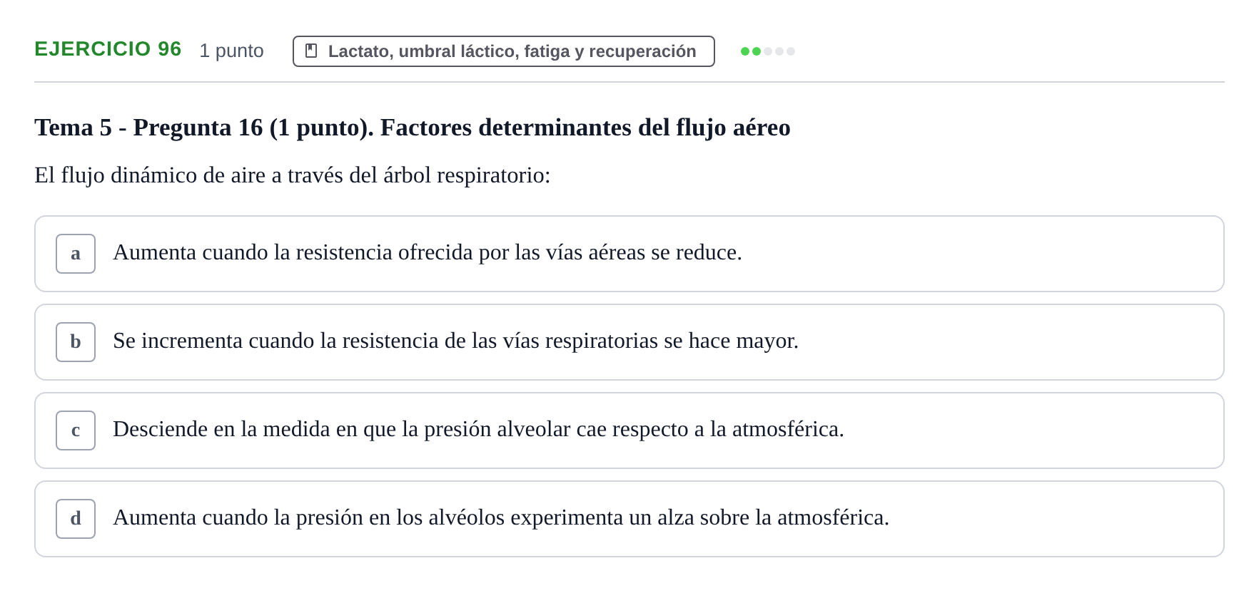 Enunciado: Problema 96 · Fisiología del Ejercicio I UPF Evaluaciones continuas de Fisiología del Ejercicio I (Bloques 1 y 2)