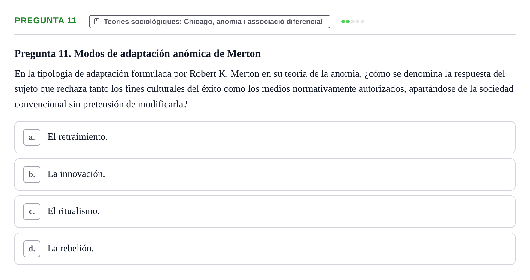 Enunciado: Pregunta 11