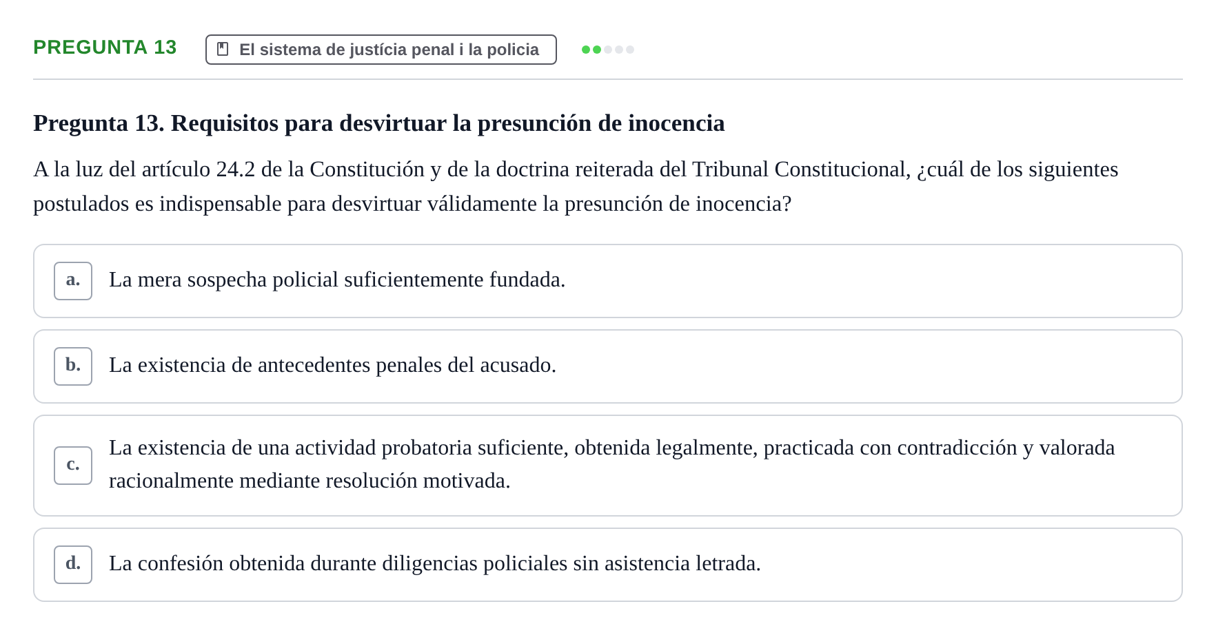 Enunciado: Pregunta 13