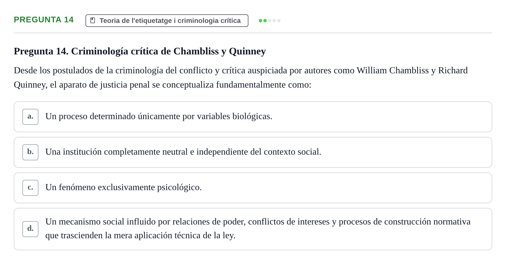 Enunciado: Pregunta 14