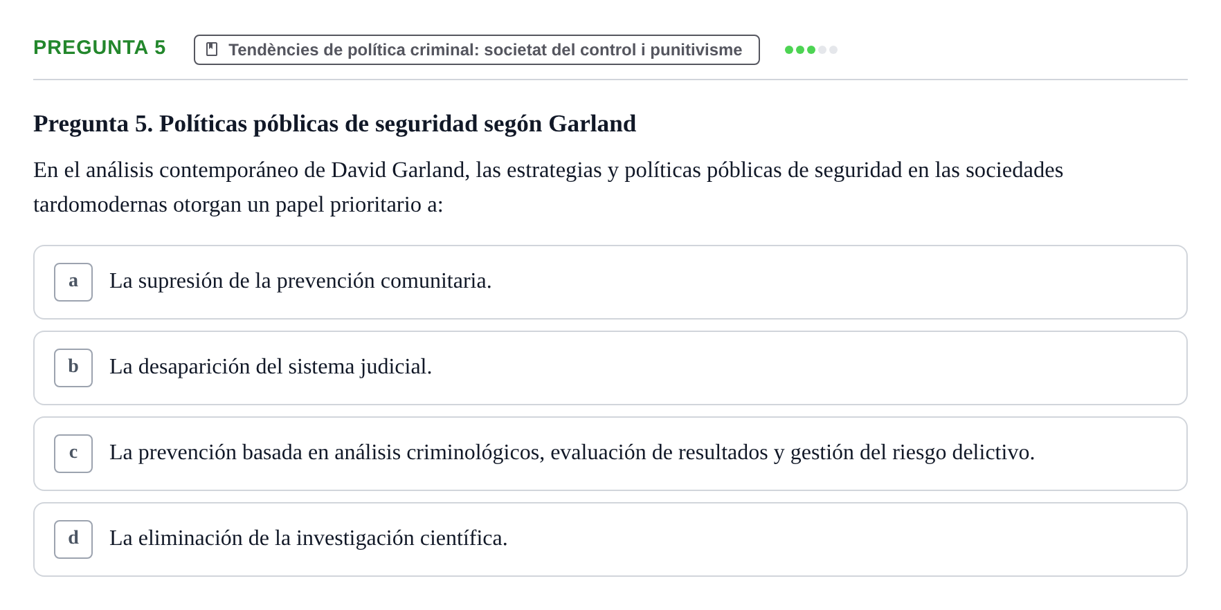 Enunciado: Pregunta 5