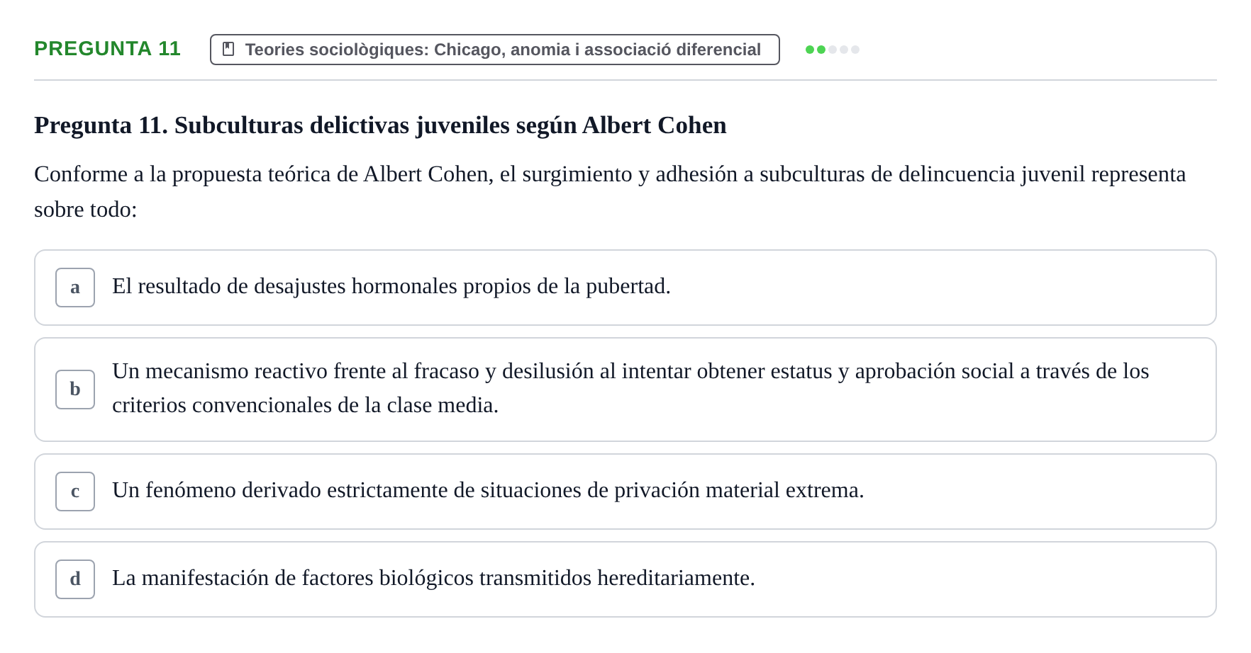 Enunciado: Pregunta 11