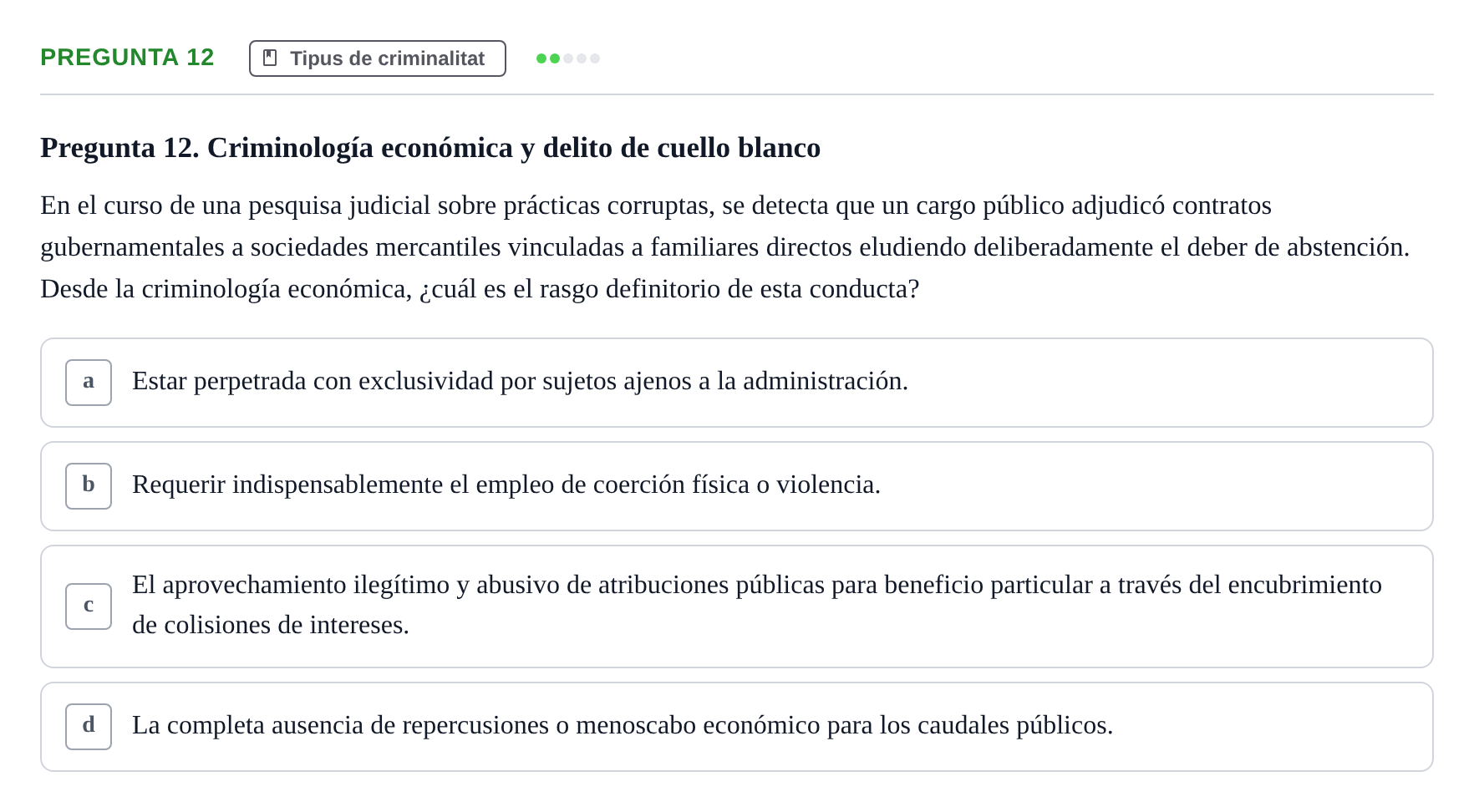 Enunciado: Pregunta 12