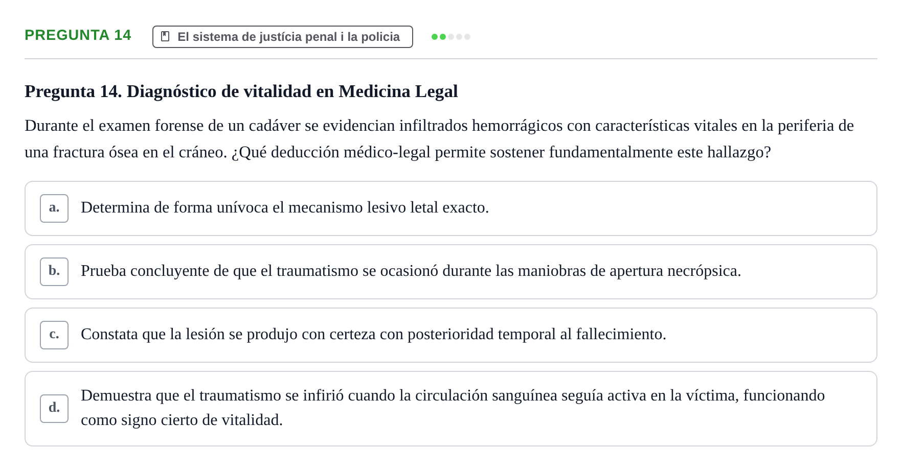 Enunciado: Pregunta 14