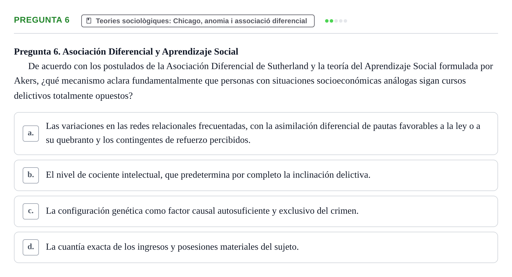 Enunciado: Pregunta 6