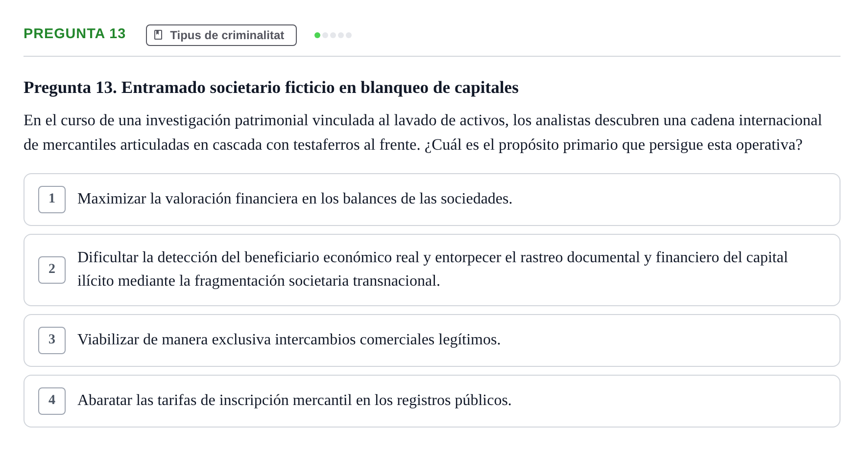 Enunciado: Pregunta 13
