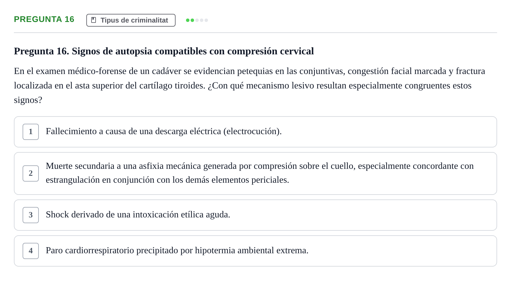 Enunciado: Pregunta 16