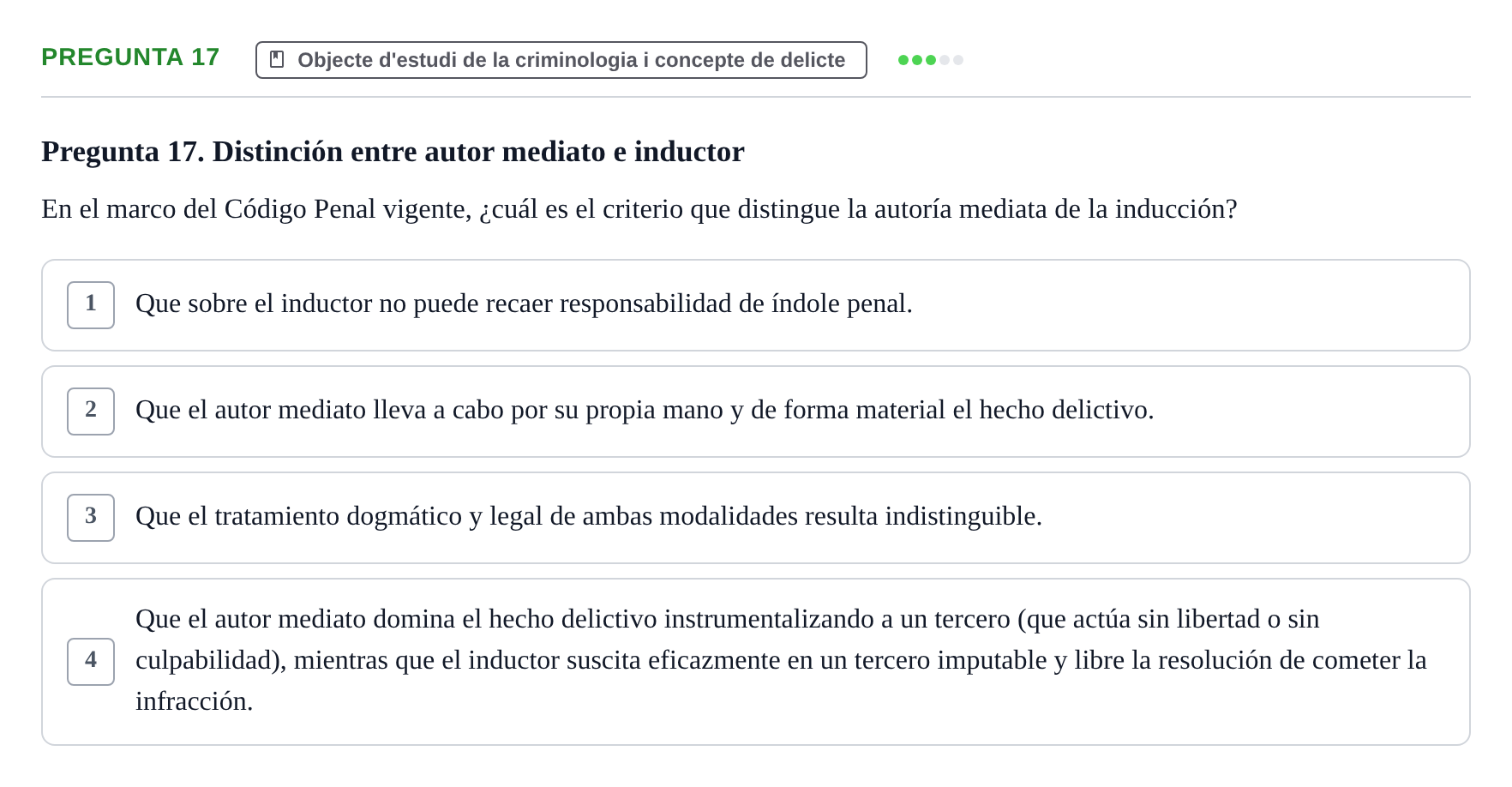 Enunciado: Pregunta 17