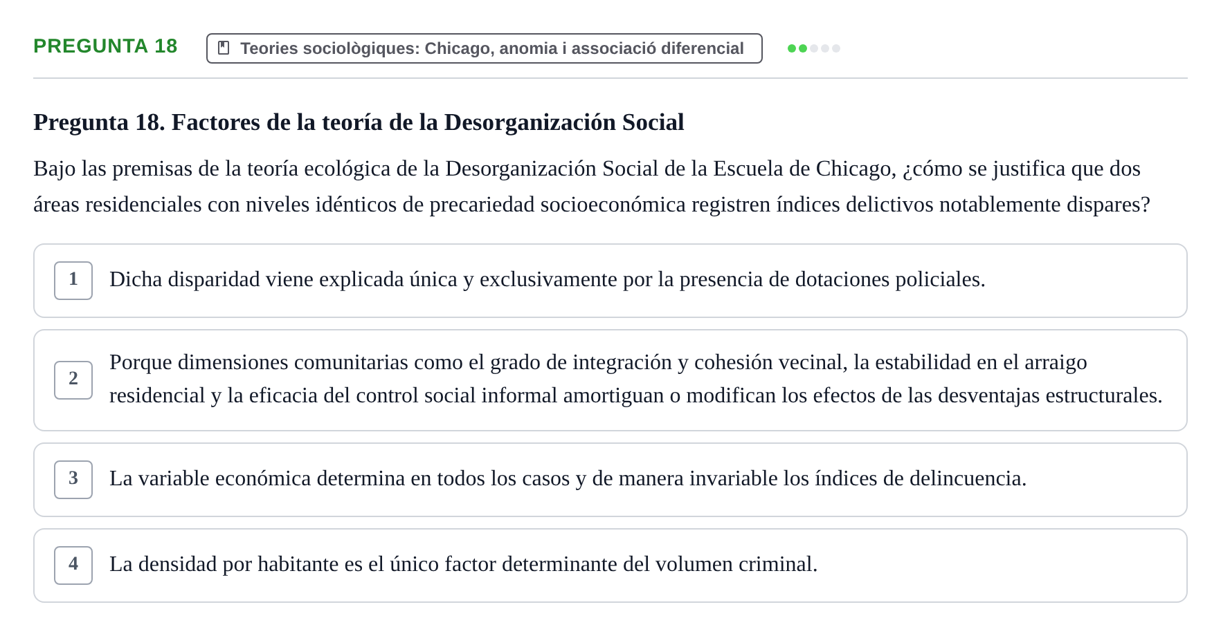Enunciado: Pregunta 18